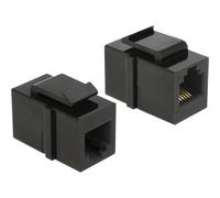 DeLOCK 86390 RJ12 RJ12 Negro adaptador de cable - Adaptador para cable (RJ12, RJ12, Hembra/hembra, Negro, 195 mm, 168 mm)