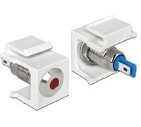 DeLOCK 86433 Keystone LED Azul, Rojo, Acero Inoxidable, Blanco - Conector (Keystone LED, Azul, Rojo, Acero Inoxidable, Blanco, 6 DC, 3 A, 16,3 mm, 27,3 mm)