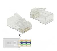 DeLOCK 86453 - Conector (RJ-45, Transparente, Policarbonato, Cat6, U/UTP (UTP), Oro)