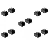 Delock 86470 tapa de seguridad para enchufe rj-45 negro 10 pieza(s)