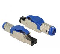 Delock 86487 conector rj-45 azul, plata