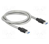 86775 Cable USB A-Macho,Ambos Lados 1m Plata 24AWG,28AWG 5Gbps DELOCK