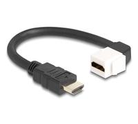 Delock 86974 cable hdmi 0,2 m negro, blanco