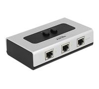 Delock 87673 - Conmutador bidireccional manual de 2 puertos RJ45 de 10/100/1000 Mb/s