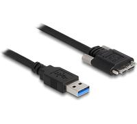 DeLOCK 87801 - Cable USB 3.0 Tipo-A macho a Tipo Micro-B macho con tornillos 3 m