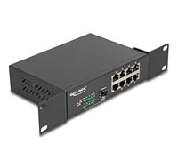 DeLOCK 88064 - " 10"" Conmutador Gigabit Ethernet de 8 Puertos + 1 SFP