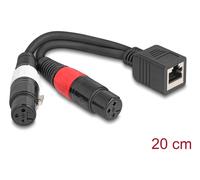 Delock 88178 cable de audio 0,2 m rj-45 2 x xlr (3-pin) negro