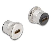 Delock 88191 toma de corriente 2 x hdmi negro, plata