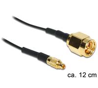 Delock 88471 cable coaxial 0,12 m mmcx sma oro, negro