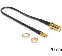 Delock 88484 cable coaxial rg-174 0,2 m sma ts-9 negro
