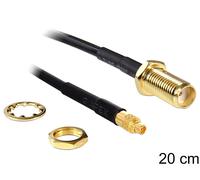 Delock 88580 cable coaxial 0,2 m sma mmcx negro