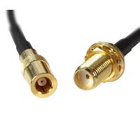 DeLOCK 88584 - Cable coaxial (Oro, 0,2 m, Negro)