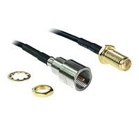 DeLOCK 88587 - Cable coaxial (Oro, 0,2 m, Negro)