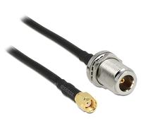 Delock 88845 cable coaxial 1,5 m negro