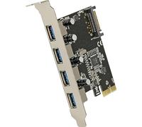 DeLOCK 89297 - Tarjeta de Puerto USB, Negro y Plateado