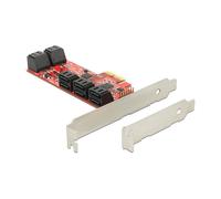 DeLOCK 89384 Controlador PCIe SATA de 10 Canales, SATA 3.0, 6 Gbit/s, Interno, Hot-Plug, NCQ, Tarjeta de Expansión para PC