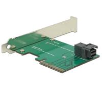DeLOCK 89458 tarjeta y adaptador de interfaz mini SAS Interno - Accesorio (PCIe, mini SAS, PCIe 3.0, Negro, Verde, Plata, Caja, 12 Gbit/s)