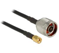 Delock 89466 cable coaxial rg-58 10 m n plug sma plug negro