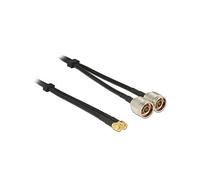 DeLock Cable coaxial 89467 - 2x N macho, 2x SMA macho, recto, RG-58, 5 m, negro