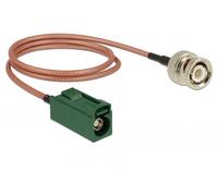 Delock 89681 cable coaxial rg-316 0,5 m fakra e bnc marrón, verde