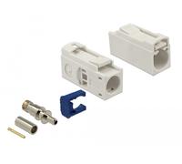 Delock 89686 conector fakra b azul, crema de color, acero inoxidable