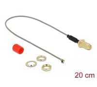 Cable coaxial DeLOCK 89831 RP-SMA hembra a U.FL 20 cm gris