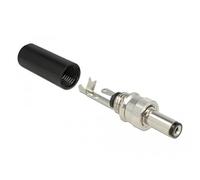 DeLOCK 89916 - Conector (DC, Negro, Acero inoxidable, Níquel, 18 V, 2 A, 2,5 mm)