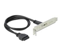 DeLOCK 89937 Cable USB 0,5 m USB 3.2 Gen 1 (3.1 Gen 1) USB C Negro, Acero Inoxidable