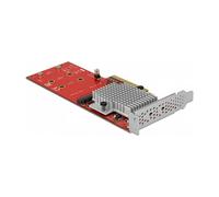 DeLOCK 90305 Tarjeta PCIe x8 a 2x NVMe M.2 Interno, Factor de Forma Low Profile, PCIe 3.0, ASM2824, 32 Gbit/s