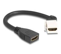 Delock 90322 cable hdmi 0,2 m blanco, negro