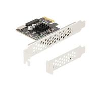 DeLOCK 90344 Tarjeta PCI Express x1 a Interno USB 3.2 Tipo C, PCIe 3.0, 5 Gbps, 1x USB 5 Gbps y 1x 19 Pines, Incluye Bracket Low Profile