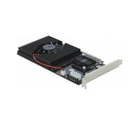 DeLOCK 90409 Tarjeta PCI Express x8/x16 para 4 Unidades NVMe M.2 Internas - PCIe 3.0, Enfriamiento Activo con Ventilador, Compatible con Windows y Linux