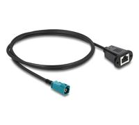 Delock 90699 cable coaxial 1 m hsd z rj-45 negro, azul
