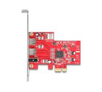 DeLOCK 90738 Tarjeta PCI Express x1 con 2 Puertos FireWire 800 y 1 Puerto FireWire 400 Externa - Factor de Forma Low Profile, PCIe 1.1, Plug and Play, Compatible con Windows 10/11
