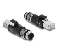 Delock 90831 cambiador de género para cable m12 4-pin rj-45 negro