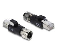 Delock 90834 cambiador de género para cable m12 8-pin rj-45 negro