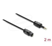 Delock 90920 cable de audio 2 m toslink mini-toslink negro