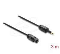 Delock 90921 cable de audio 3 m toslink mini-toslink negro