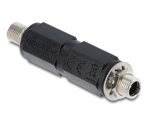 Delock 90941 cambiador de género para cable dc 5.5 x 2.1 mm negro
