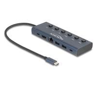 Delock 92000 hub de interfaz usb tipo c 5000 mbit/s azul