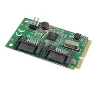 DeLock 95233 - Cambiador de género (Mini PCI Express, 2 x SATA III), Verde