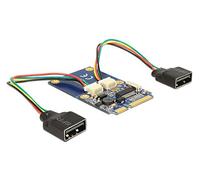 DeLOCK 95242 - Tarjeta y Adaptador de Interfaz (Mini PCI Express, USB 2.0, 0.48 Gbit/s)