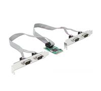 Adaptador de serie PCIe - DeLock - MiniPCIe I-O - 4 x RS-232 - Cables incluidos - Sistemas compatibles