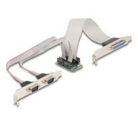 Adaptador Mini PCI Express Delock 95277 RS-232 Paralelo 2 Puertos Serie