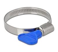 Delock Abrazadera de manguera con tuerca de ala 32-50 mm, 10 unidades, color azul