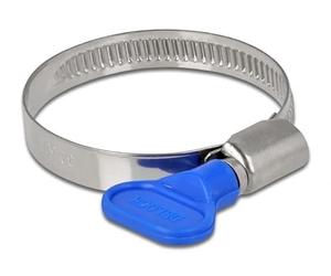 Delock Abrazadera de manguera con tuerca de ala 32-50 mm, 10 unidades, color azul