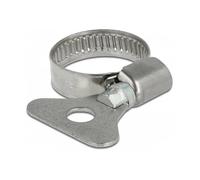 DeLOCK Abrazadera de Manguera con Tuerca Mariposa de Acero Inoxidable 16-25 mm, Pack de 10 Piezas