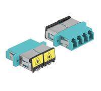 Delock acoplador de fibra Óptica con protección láser flip lc quad