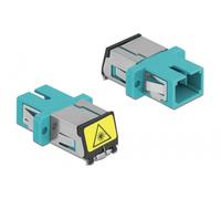 Delock acoplador de fibra Óptica con protección láser flip sc simpl