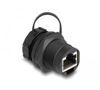 Delock acoplador rj45 cat.6a con tapa de sellado ip67 resistente al po
